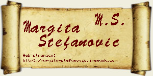Margita Stefanović vizit kartica